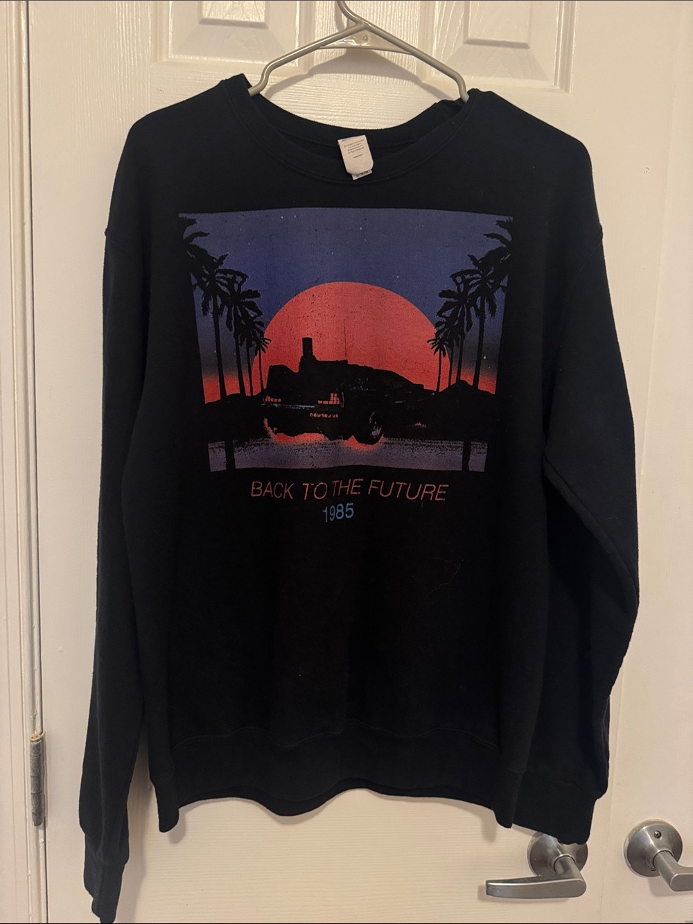 PacSun Men’s Back to the Future Neon Graphic Crewneck Sweatshirt | Medium